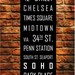 New York Subway Sign Art Subway Print Bus Roll City Poster Printed on Styrene - Modern Home Decor Typography 12X36