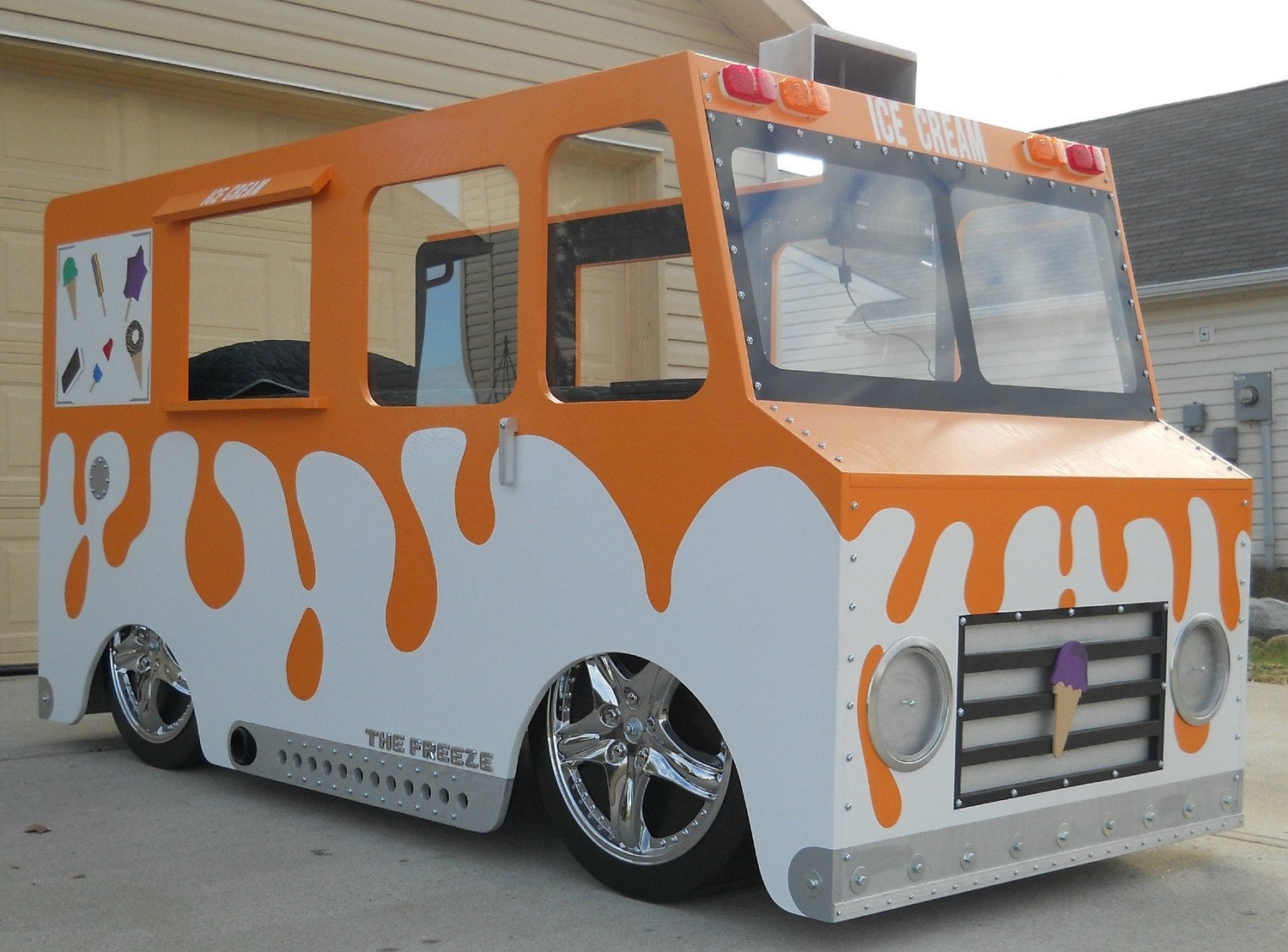 Ice Cream Truck Bed Custom Fantasy Themed Children's Twin Bed