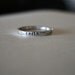 rustic hand forged fine silver handstamped ring