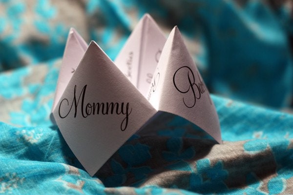Print Your Own - Cootie Catcher - Baby Shower Favor