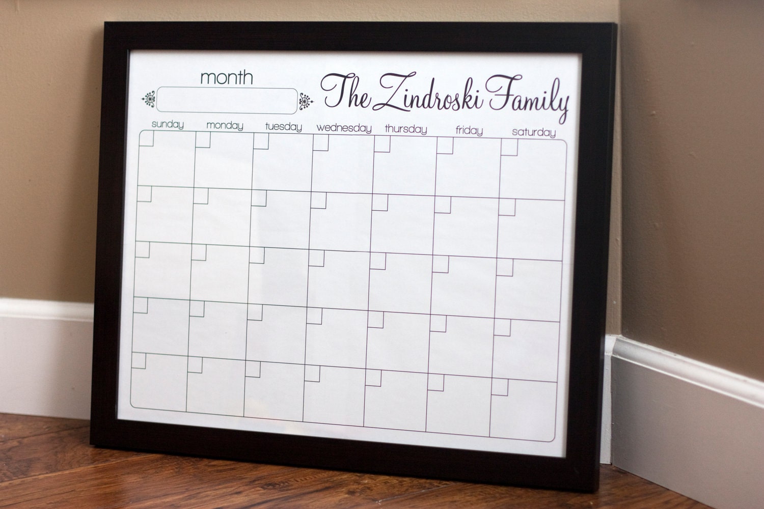 Print Your Own - Family Calendar - 1