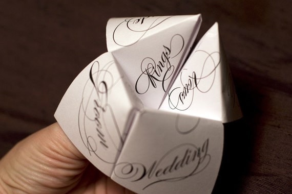 Print Your Own - Cootie Catcher - Wedding Favor