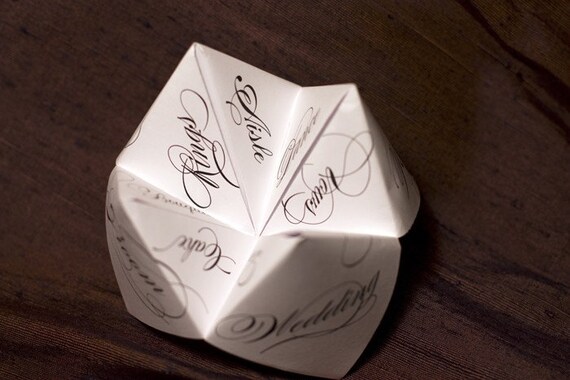 Print Your Own - Cootie Catcher - Wedding Favor