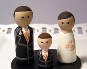Cake Cuties Custom Wedding Cake Toppers plus one Kid Cutie