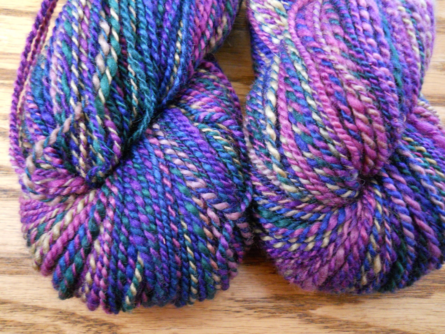 BFL Handspun Yarn (Mosaic Moon) sport weight