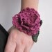 Lace Crochet Rose Bracelet in fandango - Valentine's gift