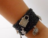 KIDADA INSPIRED Black braided friendship bracelet