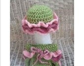 Diaper Cover Baby Hat Crochet Pattern / ruffles and romance / PDF FILE