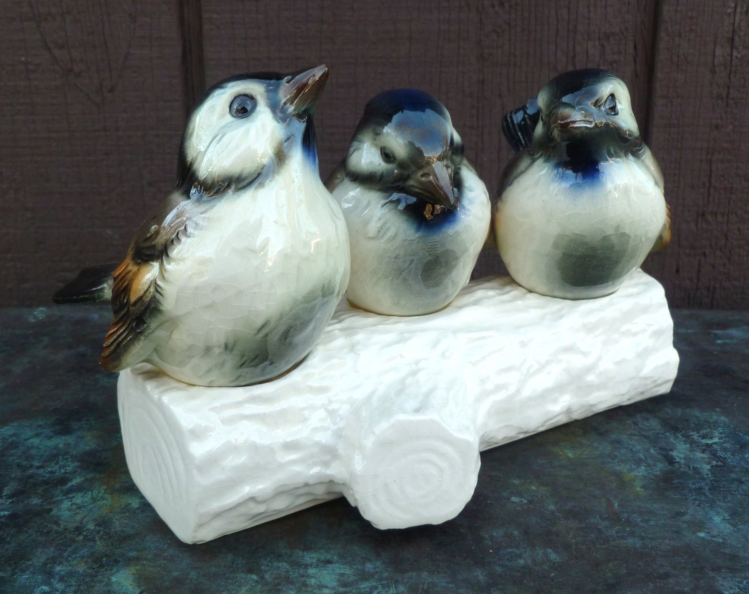 3 Birds on Branch. Goebel. West Germany. Vintage 1970. Springtime Decor. So Sweet.