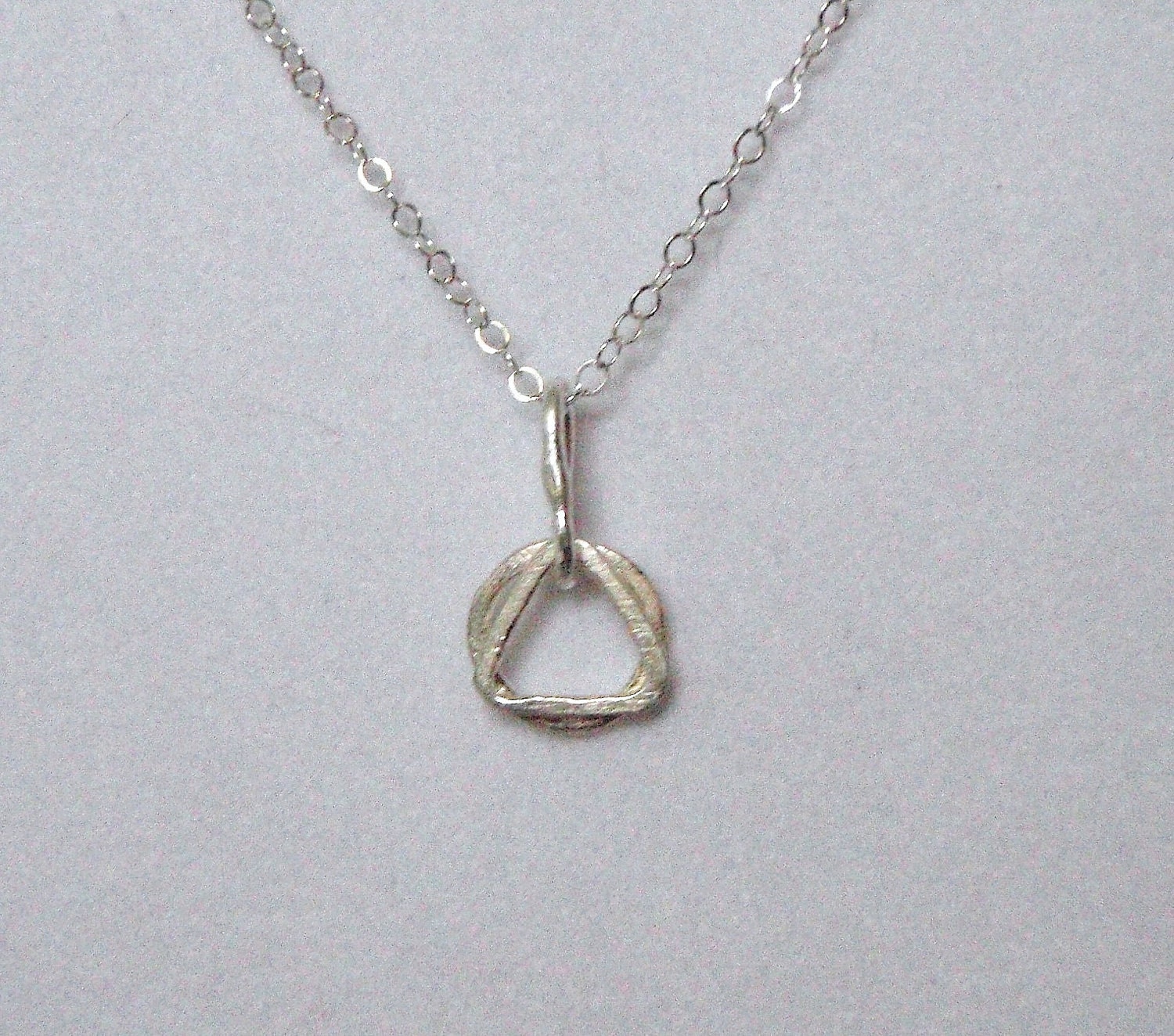 Silver Recovery Necklace Circle in Triangle AA Symbol