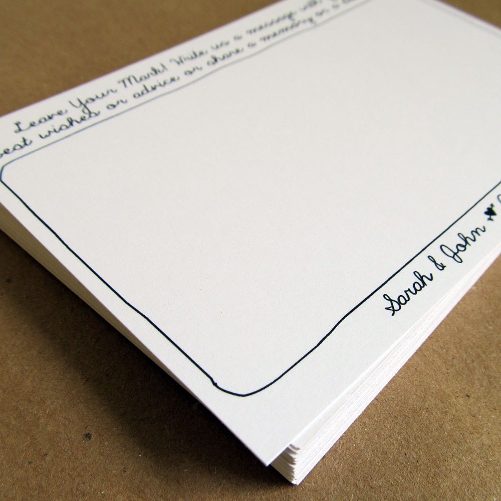 Printable Wedding Guestbook Card Alternative Card Fun Doodle Handwritten Digital File