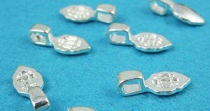10- Shiny Silver Plated Bails perfect for pendants