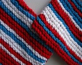 Red, White and Blue July 4th Dishcloths (set of 2)