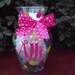 Personalized Polka Dot Flower Vase