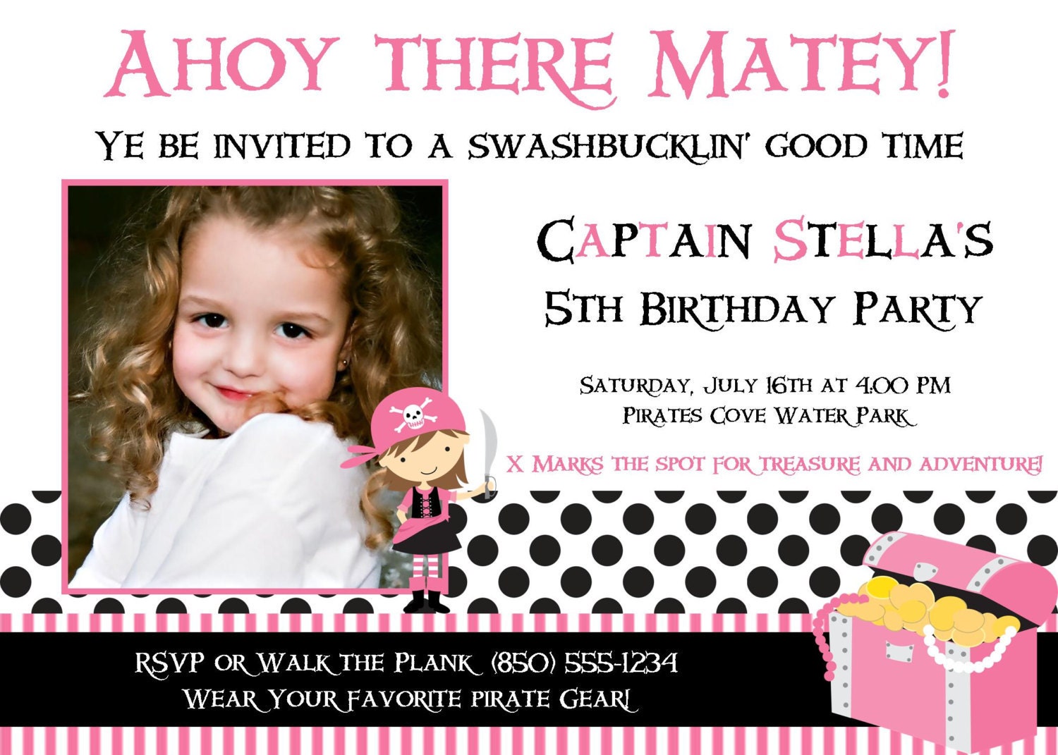 Pink Pirate Birthday Mega Party Package Girl - DIY Printable Il_170x135