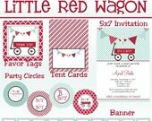 Little Red Wagon Baby Boy Shower PRINTABLE Party Package Il_170x135