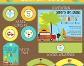 Surfer Dude Birthday Party Package - Boy DIY Printable Il_170x135