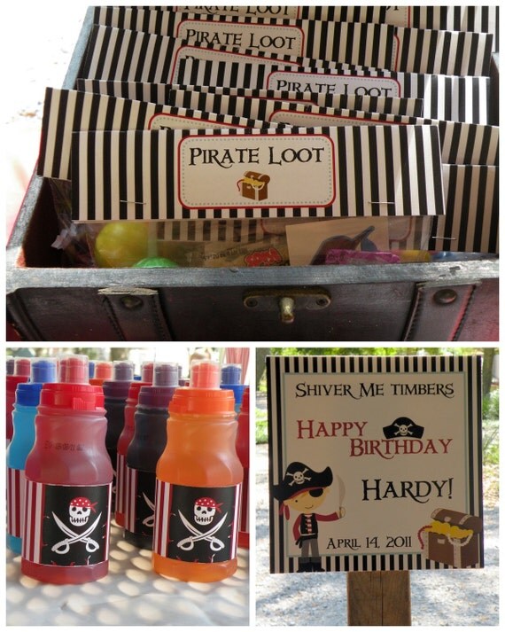 Pirate Theme Birthday Big Party Package - Boy DIY Printable Il_570xn