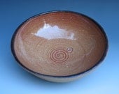 Serving Bowl with Iron Red Rim