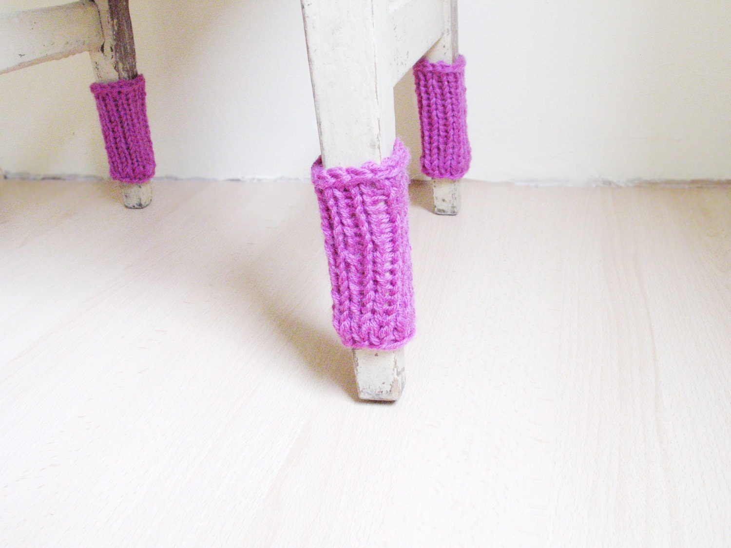 16 Pink Chair Socks Chair Cozy Chair Leg Warmers Handknit Pure New Wool freeshippingfrance team trade on