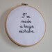 Arrested Development huge mistake quote cross stitch wall hanging