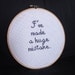 Arrested Development huge mistake quote cross stitch wall hanging