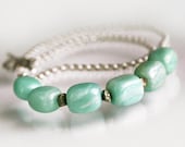 Blue Necklace - Aqua Necklace - Simple - Chain - Amazonite - Beaded