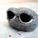 Polymer Clay Pet Mood Rock- Angry Pet Rock Miniature Figure