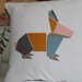 Blue Rabbit Pillow 14 x 14