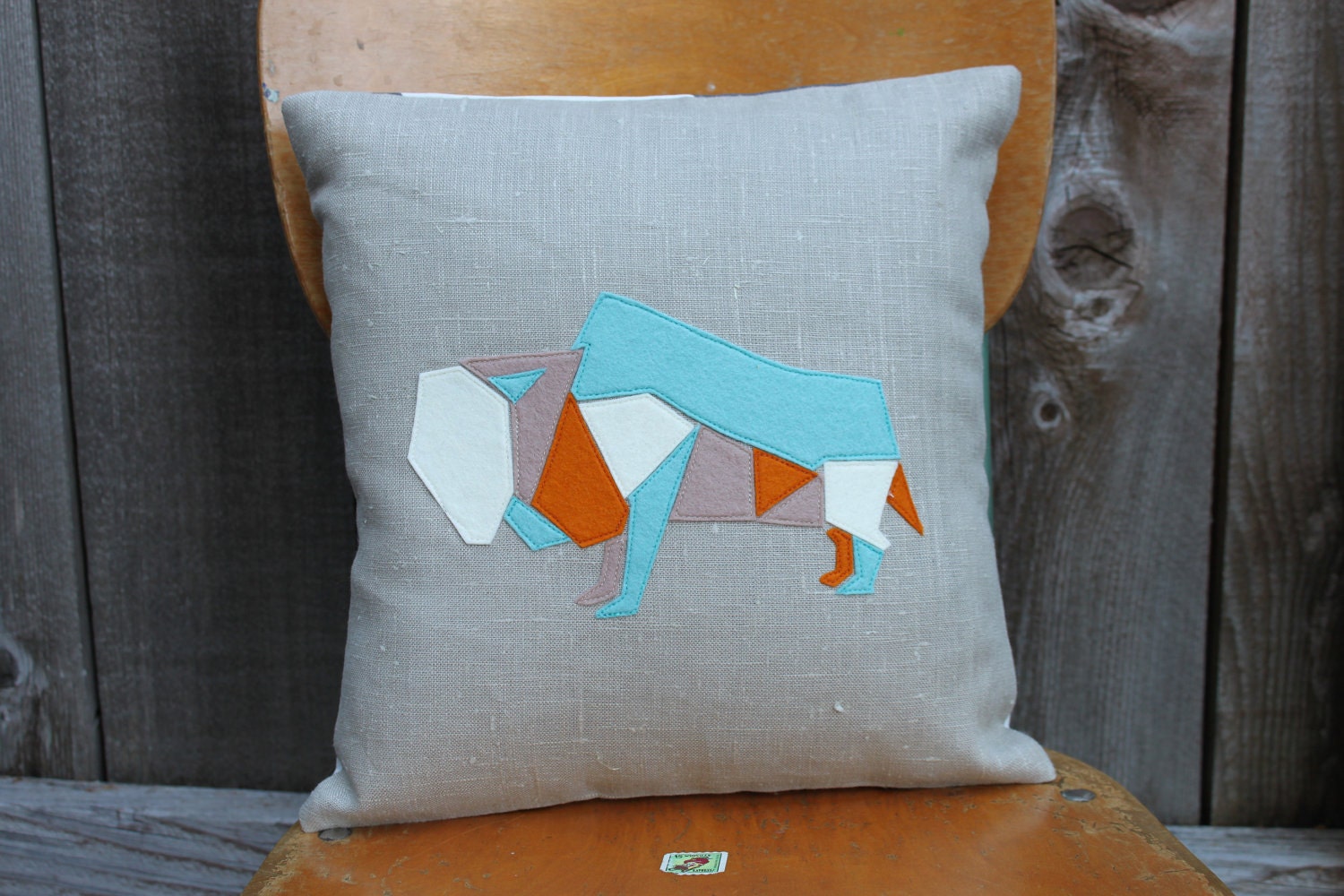 Bison - animal series - Pillow 14x14