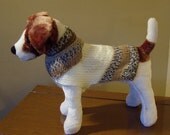 Dog Sweater Hand Knit Let's Walk Small