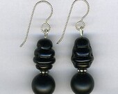Onyx Beaded Earrings-jewelry