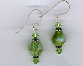 Green Glass Bead Earrings-jewelry