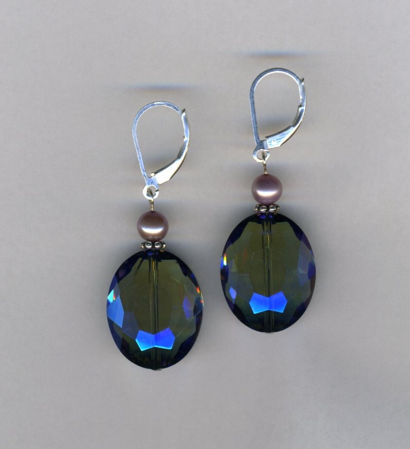 Sapphire Glass Bead Earrings-jewelry
