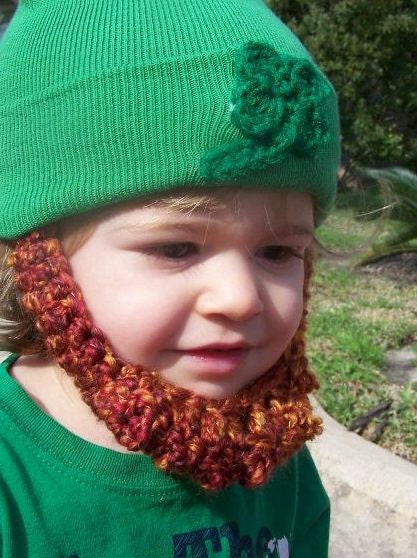Baby Halloween Costume Beard Beanie Hat Photo Prop St Patrick's IRISH - Order for up to 3 years