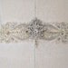 Elegant bridal beaded crystal rhinestone sash/belt. VINTAGE ROMANCE.