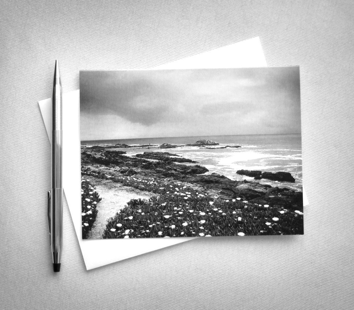 California Coastal Landscape blank photo card (Land and Sea)