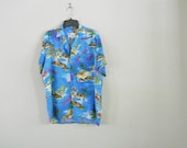 Mens Vintage 70s Tropical Shirt Vintage Rayon Aloha Shirt