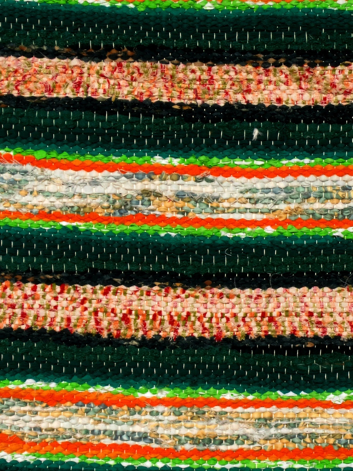 Handwoven rag rug - 1.94' x 5.84' ,, stripes, stripes''