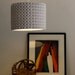 Large Faceted Drum Shade - White Folded Paper Hanging Lamp - Shade Only