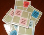 6 Vintage Scrabble Board Tile Magnets