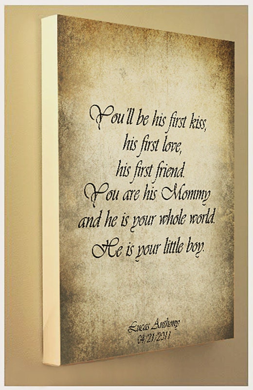 16X20 Vintage baby boy canvas gallery wrap