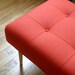 Modern bench in Knoll upholstery (poppy)