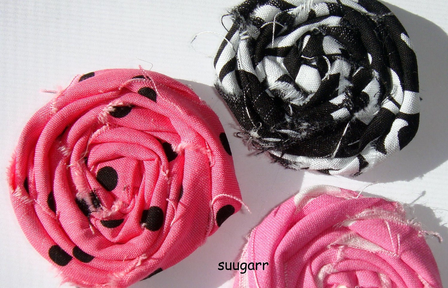 Rolled Fabric Flower, Fabric Flowers, Flower Embellishment, Flower Applique, Scrapbook Embellishment, Photo Prop, Headband Flower