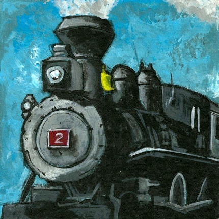 Black Steam Train