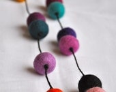 Funky & Bright Random Felt Necklace