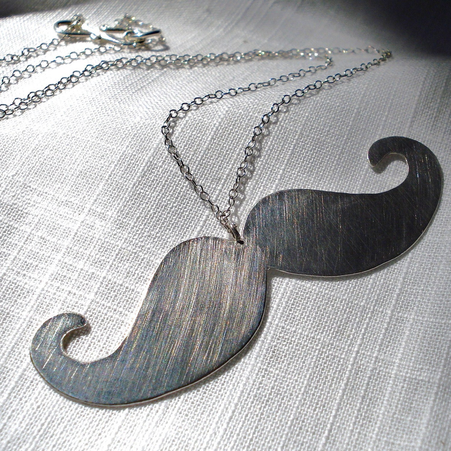 Stache Style - Sterling Silver Mustache Necklace