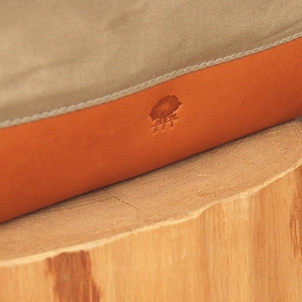 Waxed Tote / Khaki Canvas x Tan Leather "MADE TO ORDER"