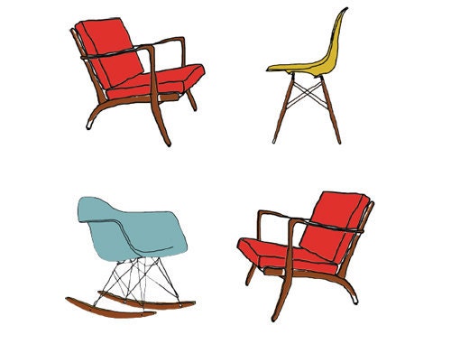 Stickers EAMES LOVERS (12 pieces)