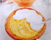 Vintage 1955 Ladies Home Journal Ad Jello Pudding Bright Yellow Photograph